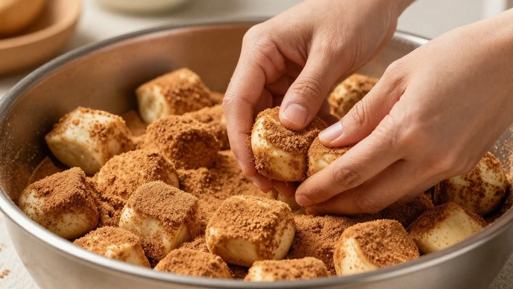 The Easiest Monkey Bread with Canned Biscuits: A Crowd-Pleasing Dessert - Step 2: Coat with Sugar and Cinnamon 1