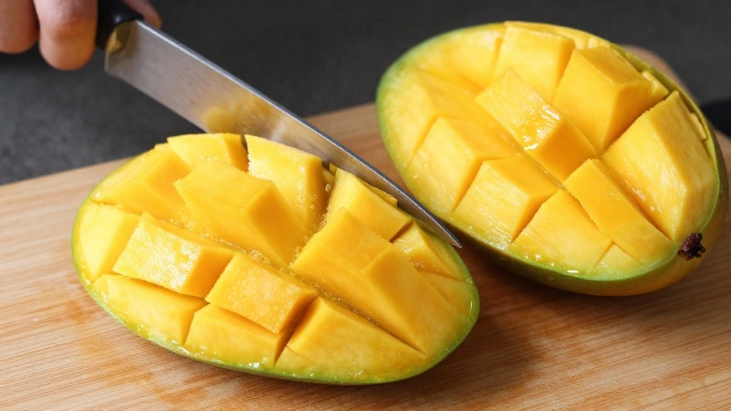 Zesty Asian Mango Salad: A Bright and Flavorful Side Dish - Step 2: Slice Mangoes 1