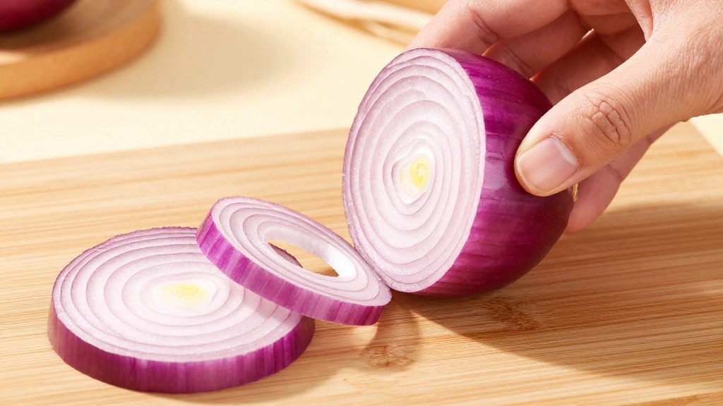 Zesty Asian Mango Salad: A Bright and Flavorful Side Dish - Step 4: Slice Red Onion 1