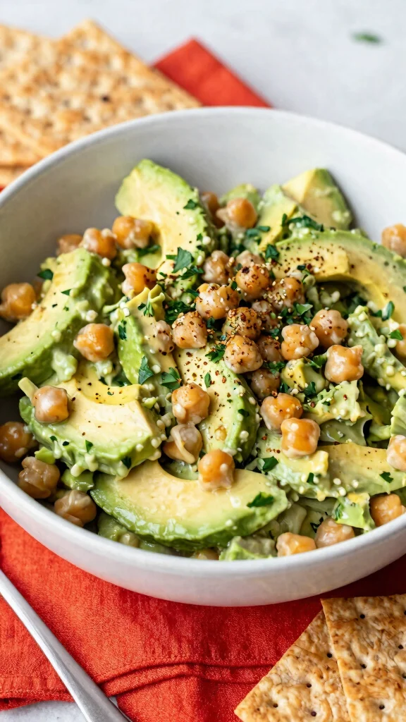 15 Delicious Healthy Recipes for Diabetics That Will Make You Forget Sugar! - 6. Creamy Avocado Chickpea Salad 1