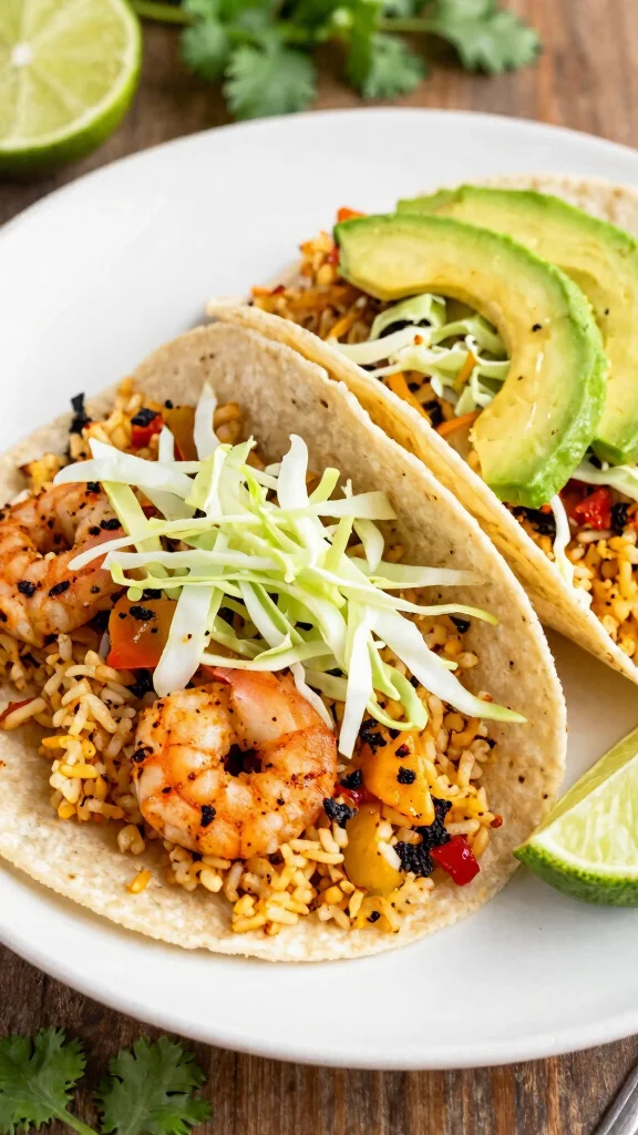 15 Irresistible Mexican-Inspired Dinner Recipes for Diabetics (Say Goodbye to Carb Crashes!) - 3. Cauliflower Rice Tacos with Shrimp 1