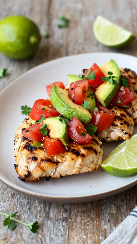 15 Irresistible Mexican-Inspired Dinner Recipes for Diabetics (Say Goodbye to Carb Crashes!) - 9. Tomato and Avocado Salsa with Grilled Chicken 1