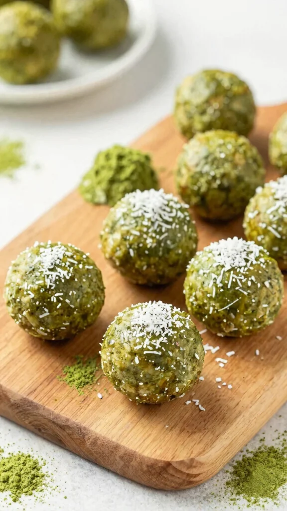 17 Sugar-Free Desserts That Satisfy Your Sweet Tooth Without the Sugar Spikes! - 13. Matcha Coconut Energy Balls 1