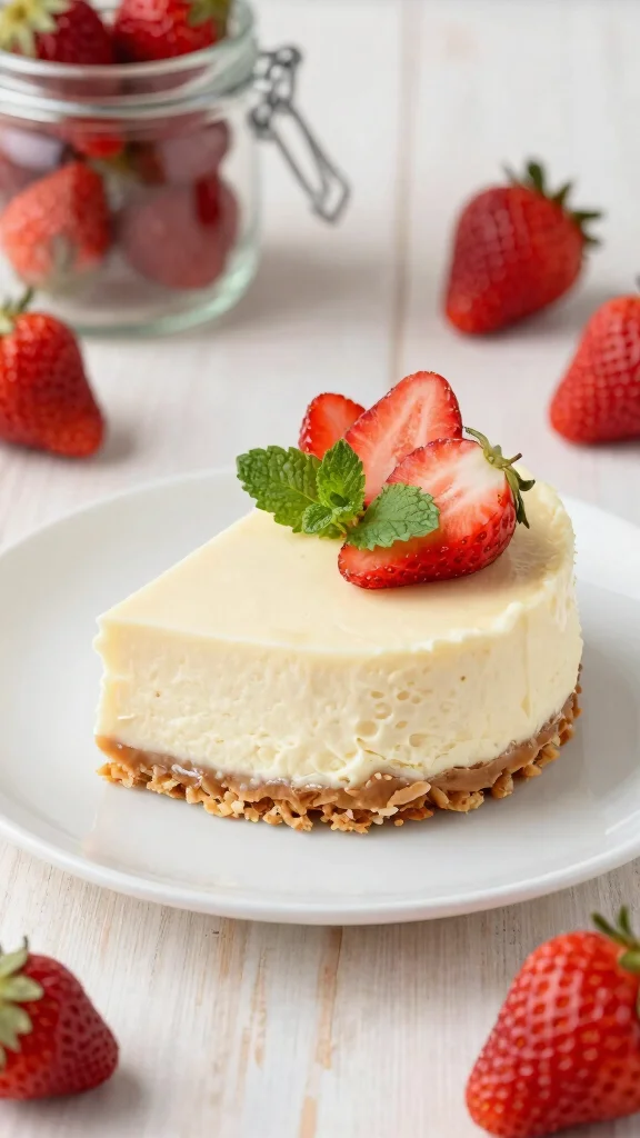 17 Sugar-Free Desserts That Satisfy Your Sweet Tooth Without the Sugar Spikes! - 14. No-Bake Strawberry Cheesecake 1