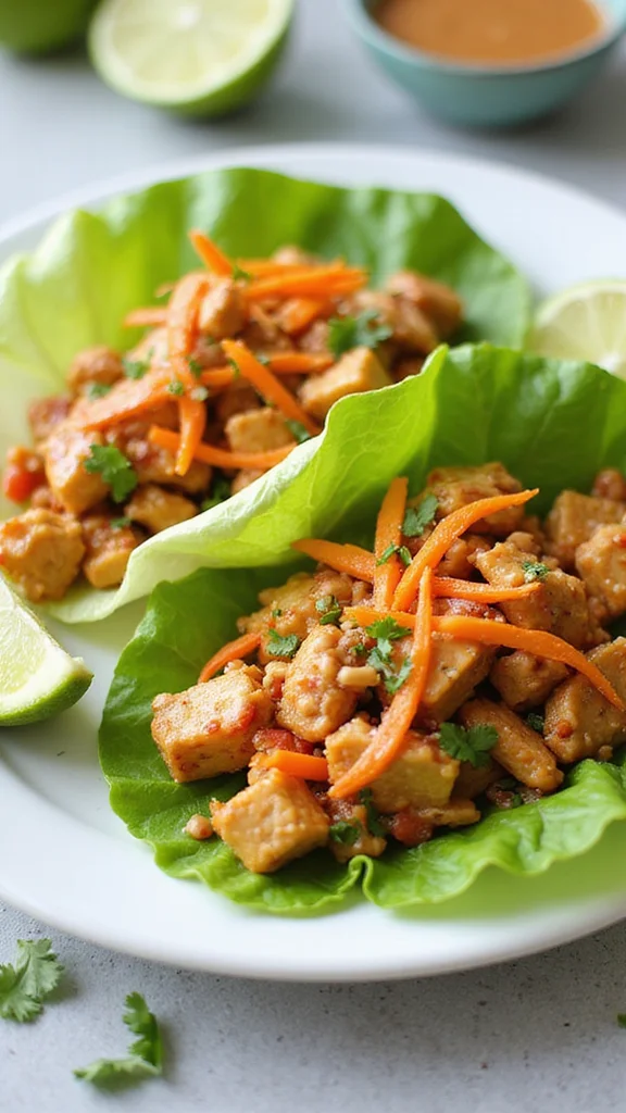 18 Easy Diabetes Dinner Recipes That Taste Too Good to Be True! - 14. Thai Chicken Lettuce Wraps 1