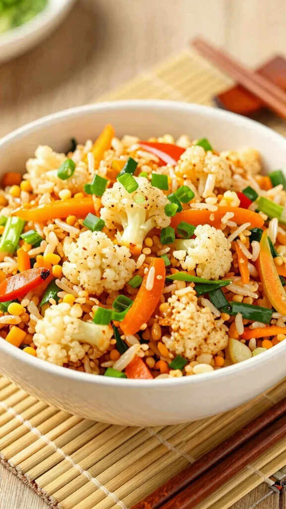 18 Easy Diabetes Dinner Recipes That Taste Too Good to Be True! - 7. Cauliflower Fried Rice 1