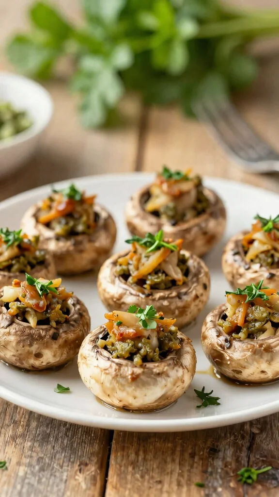 18 Easy Diabetes Dinner Recipes That Taste Too Good to Be True! - 9. Turkey and Spinach Stuffed Mushrooms 1