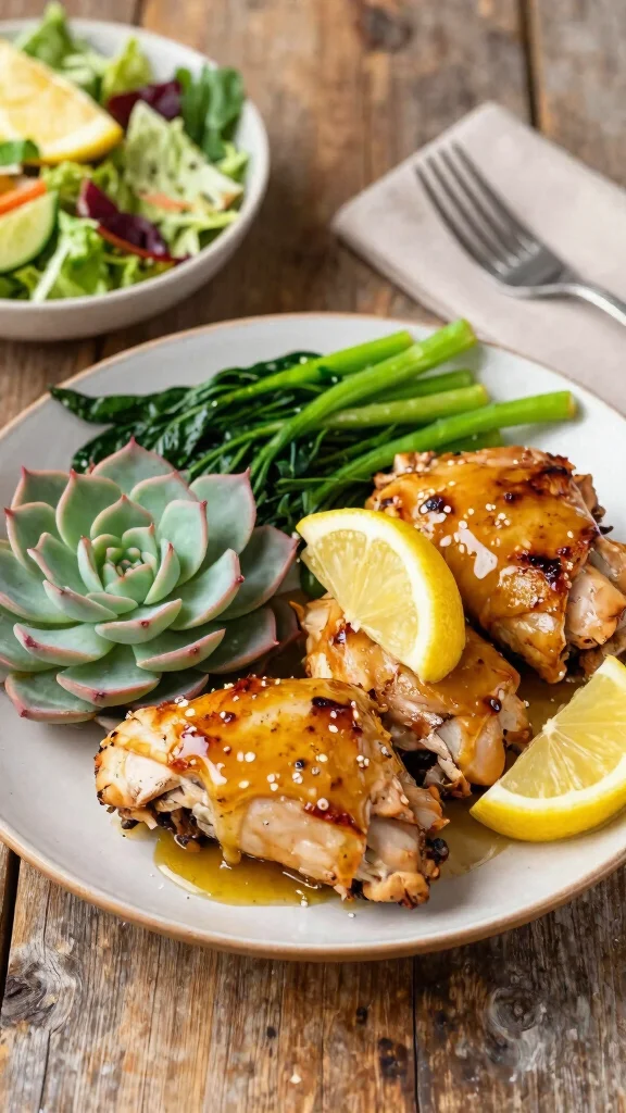 20 Delicious Diabetic Recipes That Prove Healthy Can Be Yummy Too! - 11. Baked Chicken Thighs with Lemon 1