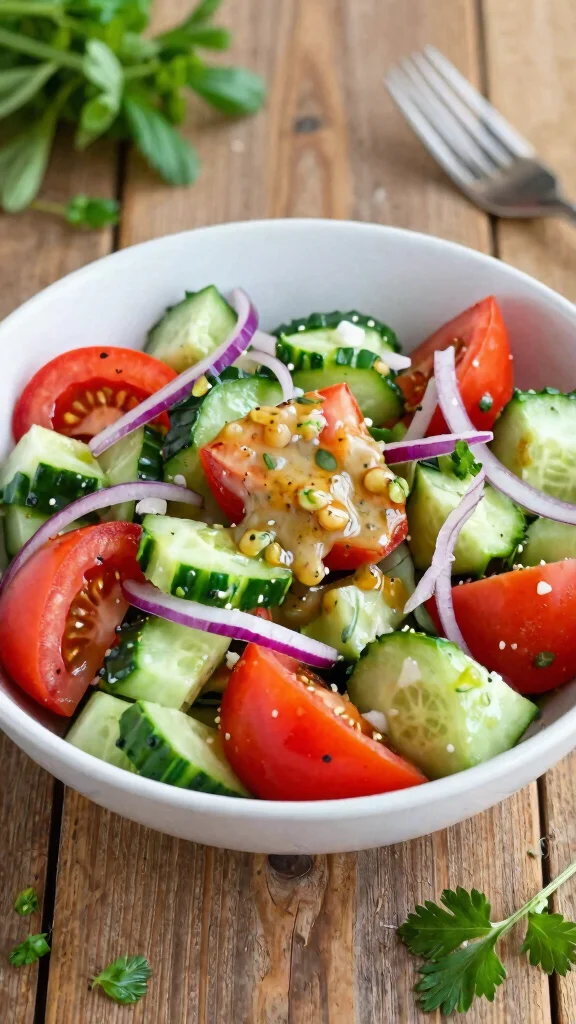 20 Delicious Diabetic Recipes That Prove Healthy Can Be Yummy Too! - 15. Cucumber and Tomato Salad 1