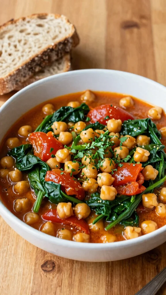 20 Delicious Diabetic Recipes That Prove Healthy Can Be Yummy Too! - 7. Chickpea Stew with Spinach 1