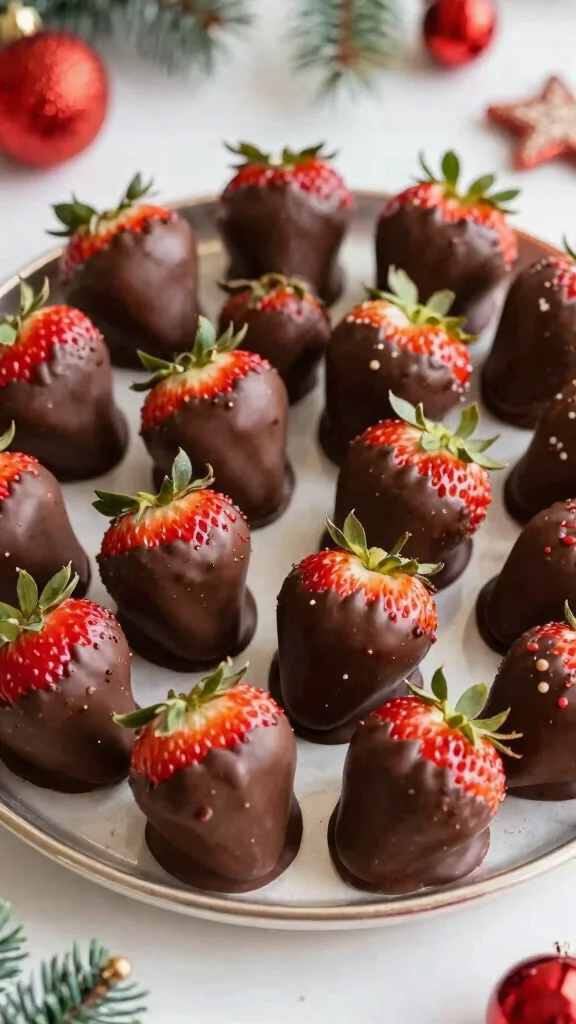 20 Scrumptious Low-Carb Seasonal Holiday Desserts Your Family Will Love (You’ll Be Shocked by #11!) - 10. Chocolate Dipped Strawberries 1