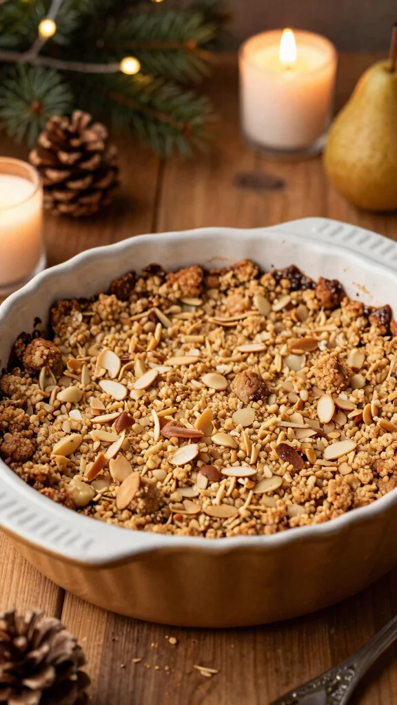 20 Scrumptious Low-Carb Seasonal Holiday Desserts Your Family Will Love (You’ll Be Shocked by #11!) - 11. Spiced Pear Crisp 1