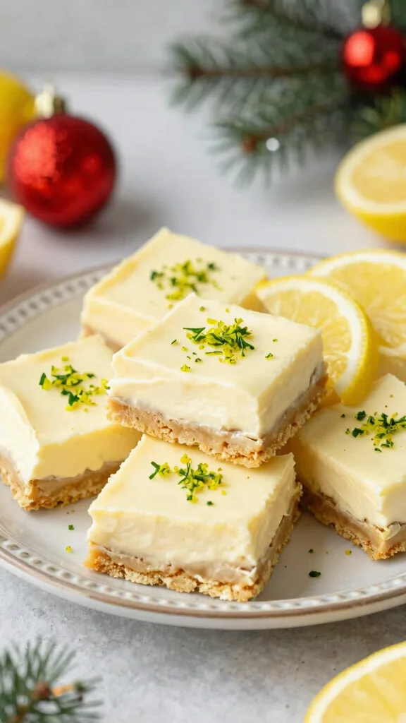 20 Scrumptious Low-Carb Seasonal Holiday Desserts Your Family Will Love (You’ll Be Shocked by #11!) - 14. Lemon Cream Cheese Bars 1