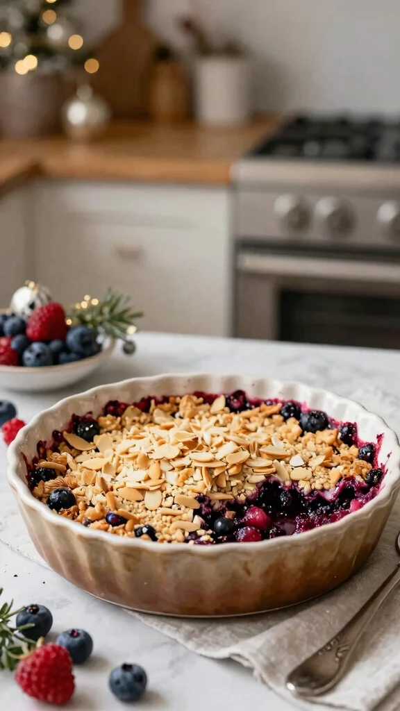 20 Scrumptious Low-Carb Seasonal Holiday Desserts Your Family Will Love (You’ll Be Shocked by #11!) - 15. Berry Crumble with Almond Topping 1
