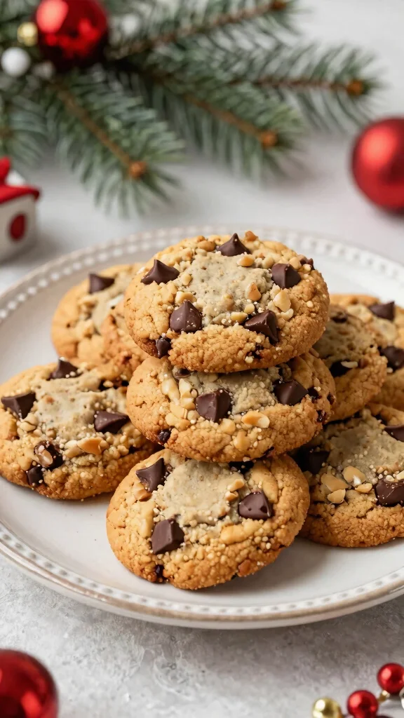 20 Scrumptious Low-Carb Seasonal Holiday Desserts Your Family Will Love (You’ll Be Shocked by #11!) - 17. Nutty Chocolate Chip Cookies 1