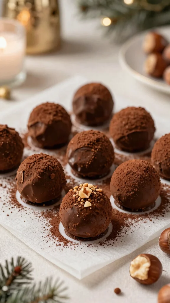 20 Scrumptious Low-Carb Seasonal Holiday Desserts Your Family Will Love (You’ll Be Shocked by #11!) - 7. Dark Chocolate Hazelnut Truffles 1