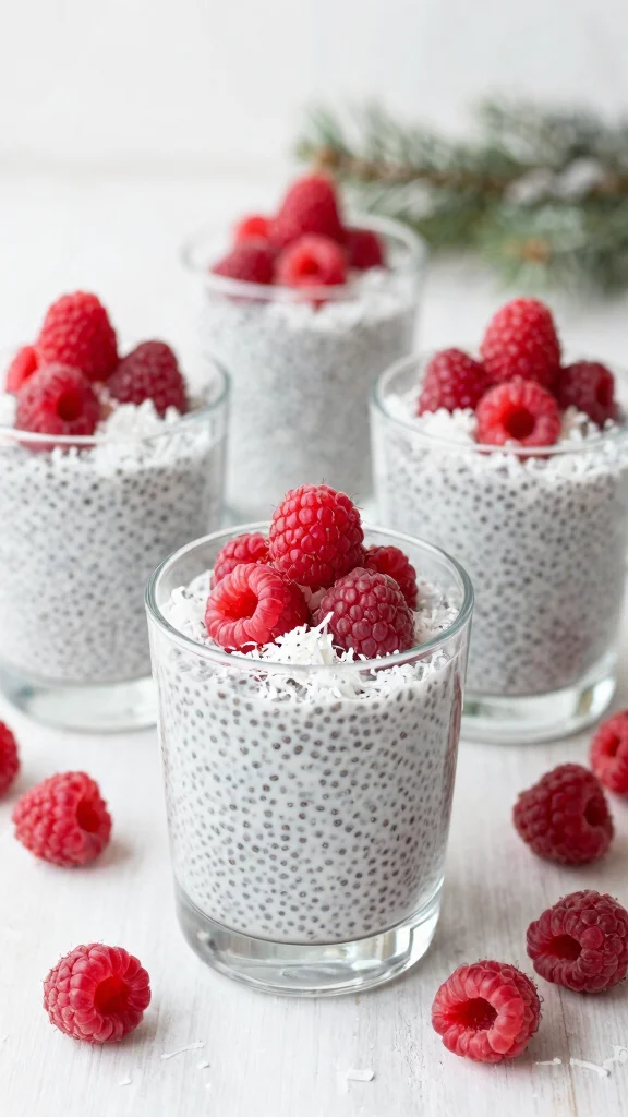 20 Scrumptious Low-Carb Seasonal Holiday Desserts Your Family Will Love (You’ll Be Shocked by #11!) - 8. Raspberry Coconut Chia Seed Pudding 1