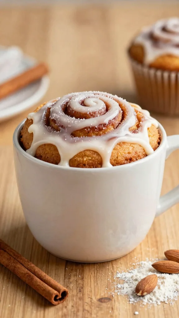 20 Sugar-Free Desserts That Are Low Carb & Irresistibly Delicious (Don't Miss #11!) - 13. Cinnamon Roll Mug Cake 1