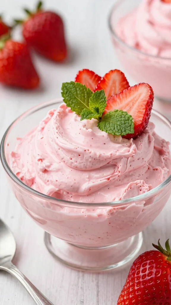 20 Sugar-Free Desserts That Are Low Carb & Irresistibly Delicious (Don't Miss #11!) - 15. Strawberry Cream Cheese Fluff 1
