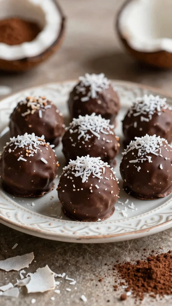 20 Sugar-Free Desserts That Are Low Carb & Irresistibly Delicious (Don't Miss #11!) - 16. Dark Chocolate Coconut Truffles 1
