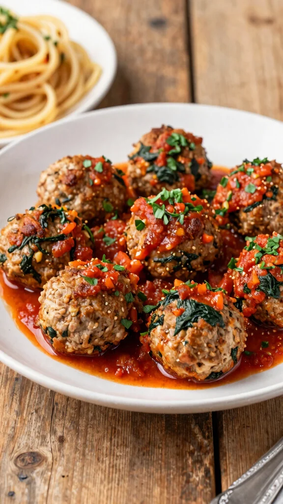21 Delicious Healthy Recipes for Diabetics That Will Save You Hours! - 8. Turkey & Spinach Meatballs 1
