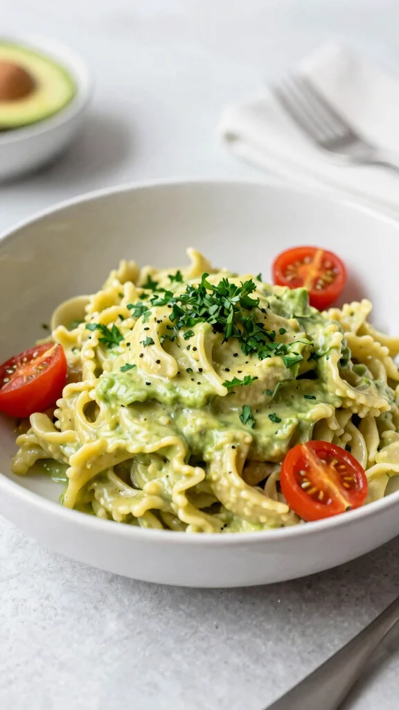 25 Quick and Easy Diabetes Dinner Recipes That Are Perfect for Busy Nights! - 17. Creamy Avocado Pasta 1