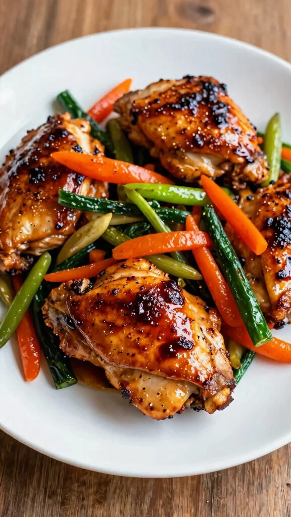 25 Quick and Easy Diabetes Dinner Recipes That Are Perfect for Busy Nights! - 25. Balsamic Glazed Chicken with Veggies 1