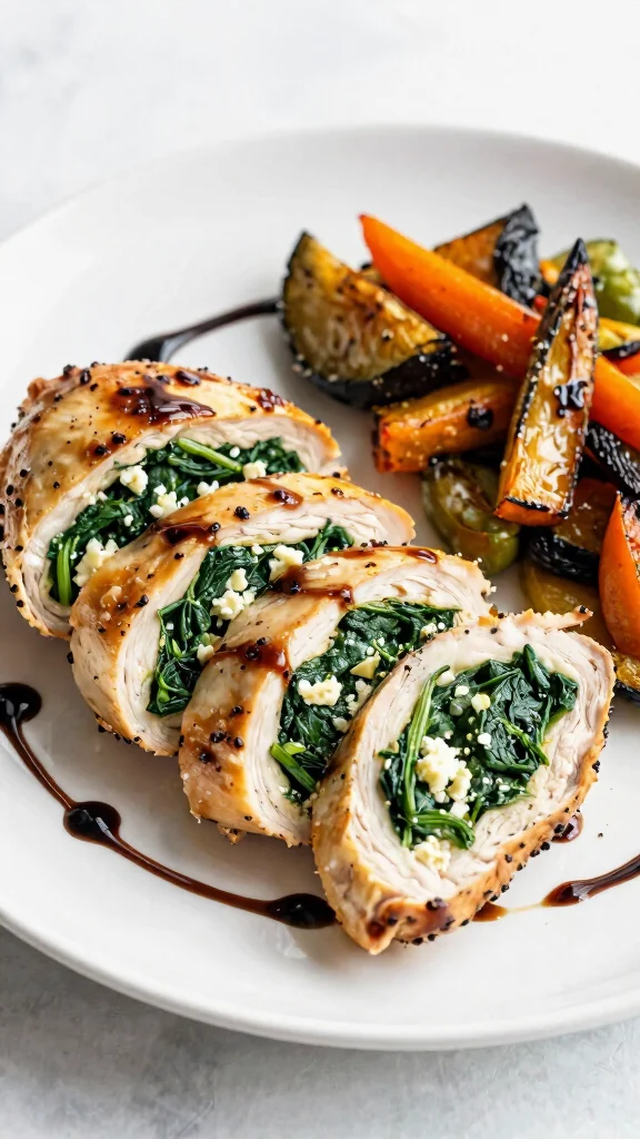25 Quick and Easy Diabetes Dinner Recipes That Are Perfect for Busy Nights! - 4. Spinach and Feta Stuffed Chicken 1