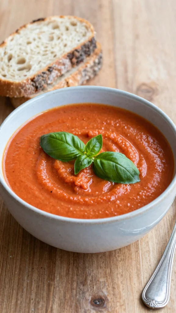 25 Quick and Easy Diabetes Dinner Recipes That Are Perfect for Busy Nights! - 5. Creamy Tomato Basil Soup 1