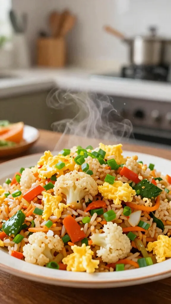 25 Quick and Easy Diabetes Dinner Recipes That Are Perfect for Busy Nights! - 9. Cauliflower Fried Rice 1