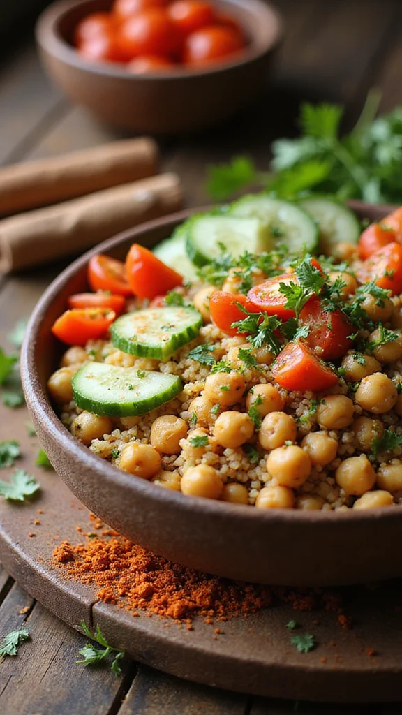 29 Diabetes Dinner Recipes That Keep Blood Sugar Stable - 13. Moroccan Chickpea Bowl 1