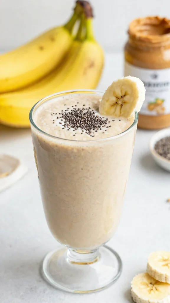 29 Diabetes Dinner Recipes That Keep Blood Sugar Stable - 24. Peanut Butter Banana Smoothie 1