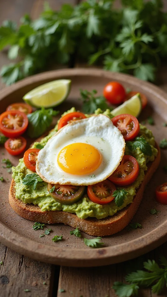 29 Diabetes Dinner Recipes That Keep Blood Sugar Stable - 28. Avocado Toast with Tomato and Egg 1