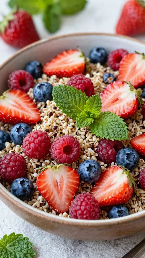 29 Diabetes Dinner Recipes That Keep Blood Sugar Stable - 29. Berry Quinoa Salad 1
