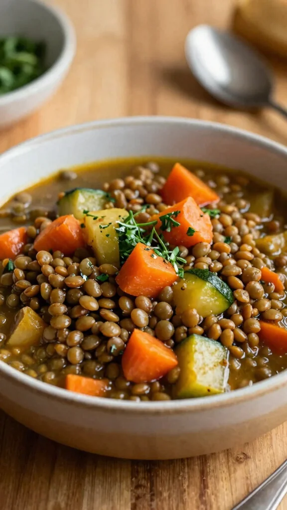 29 Diabetes Dinner Recipes That Keep Blood Sugar Stable - 8. Lentil and Vegetable Stew 1