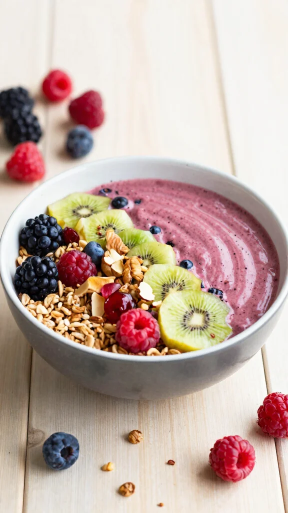 Transform Your Plate: 21 Delicious Diabetic Diet Recipes for Type 2 (Don't Miss #8!) - 21. Berry Smoothie Bowl 1