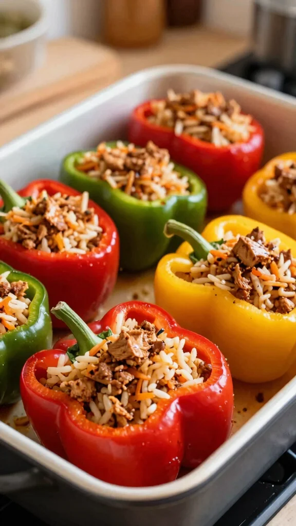 Unlock the Secrets to a Balanced Diabetes Diet with This 7-Day Plan! - Day 6: Stuffed Bell Peppers 1